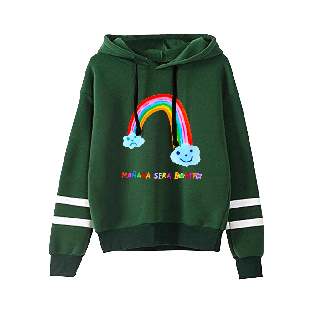 Karol G Manana Sera Bonito Rainbow Hoodie Unisex Pocketless Parallel Bars Sleeve Sweatshirts New Logo Men Women's Clothes