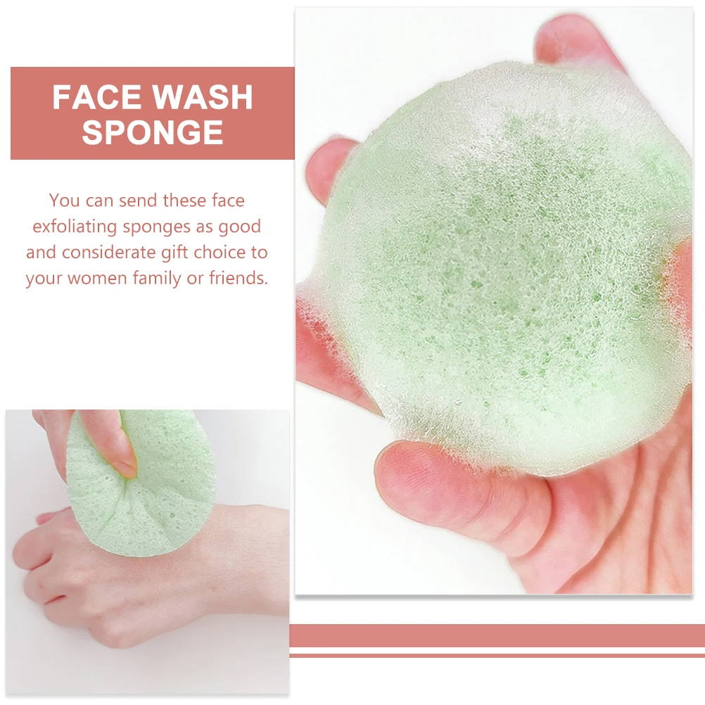 

2 Pcs Sponge Lemon Yellow Facial Cleansing Sponges for Washing Travel Home Face Exfoliating Sponges Use