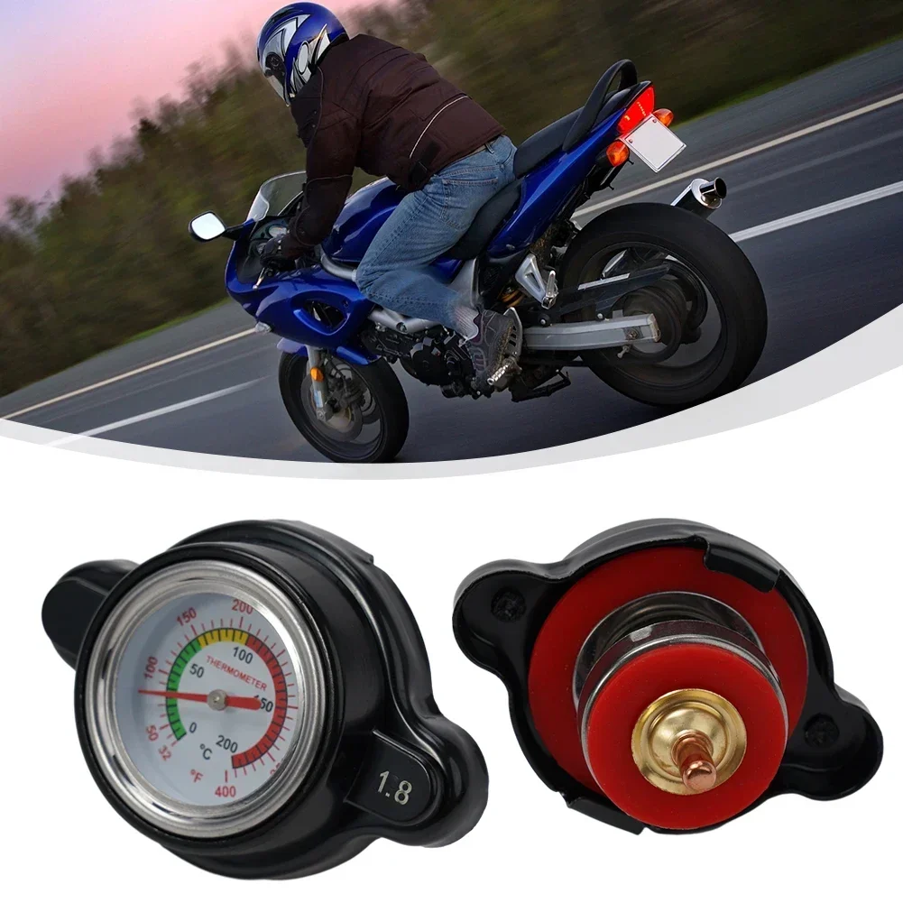 Motorcycles High Pressure Radiator Cap with Temperature Gauge 1.8 Bar Radiator Cap 25.6Psi 1638630001 for Honda CRF450R 2002-15