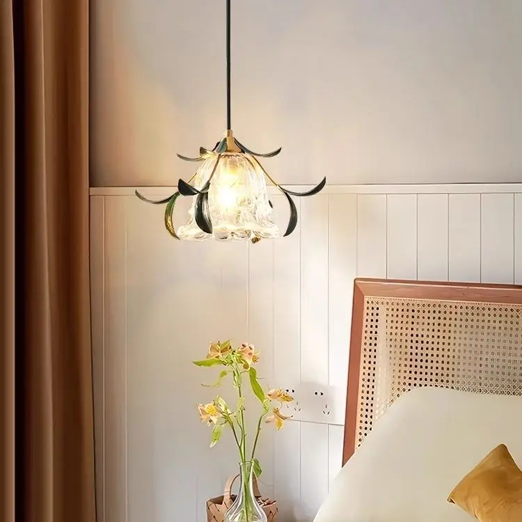 Bedhead entrance hallway light Background wall wrought iron home pendant light