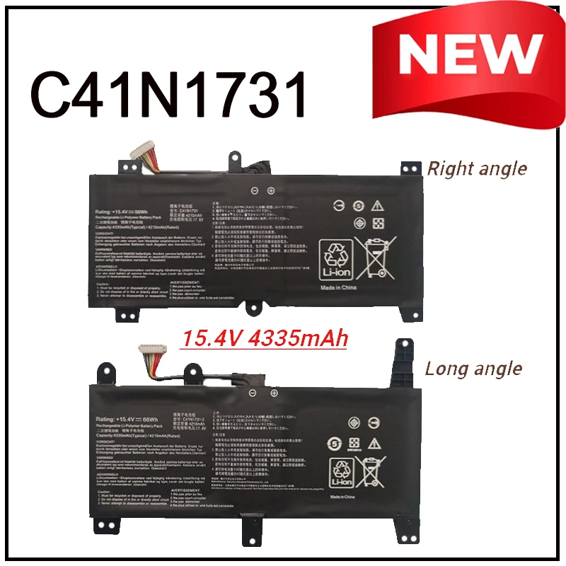 

C41N1731 Replacement Li-ion Laptop Battery for ASUS ROG GL504GW GL504GS GL704GV GL704 GL704GW Strix Scar/HERO II G712 G732 G731