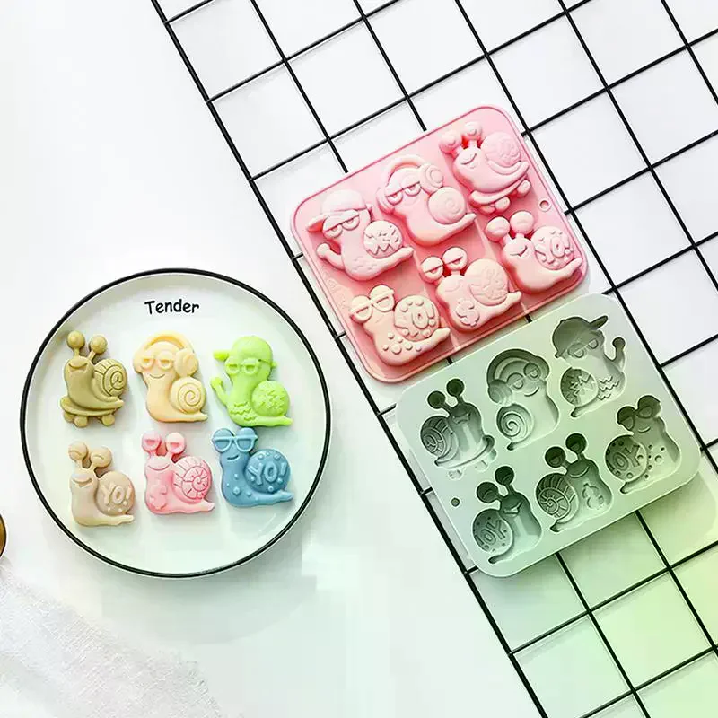 /PFU/Mold Snail Silicone Mold For Cake Gummy Jello , Cake Decoration Soap Mold Silicone Baking Mold Chocolate