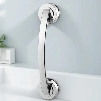 

ABS Suction Grab Bar Bathroom Safety Handle No Drilling Thickened Grip Strong Suction Shower Handrail Elder Safety Support