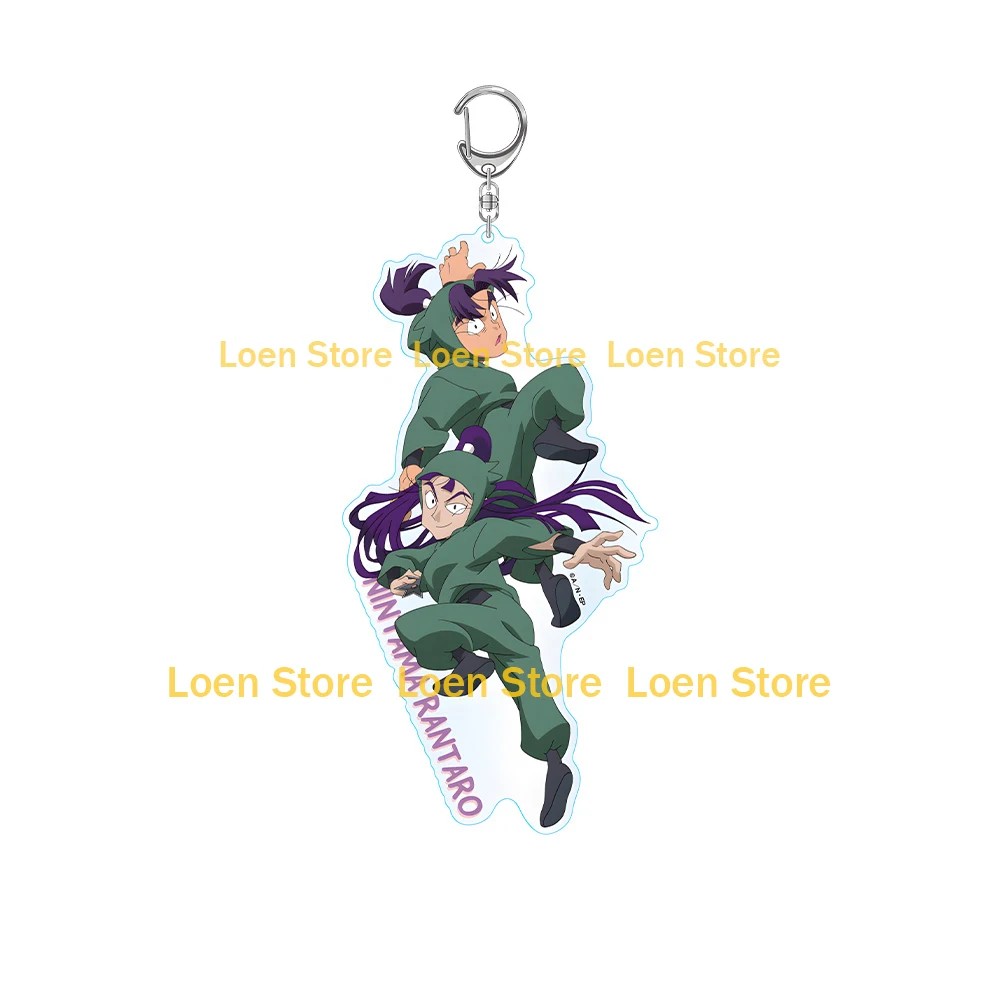 نينتاما رانتارو كرييمارو شينبي مونجيرو سينزو تشيجي كوهيتا إيساكو توميسابورو كبير تشيبي أنيمي سلسلة مفاتيح مصنوعة من الأكريليك حقيبة قلادة هدية #3