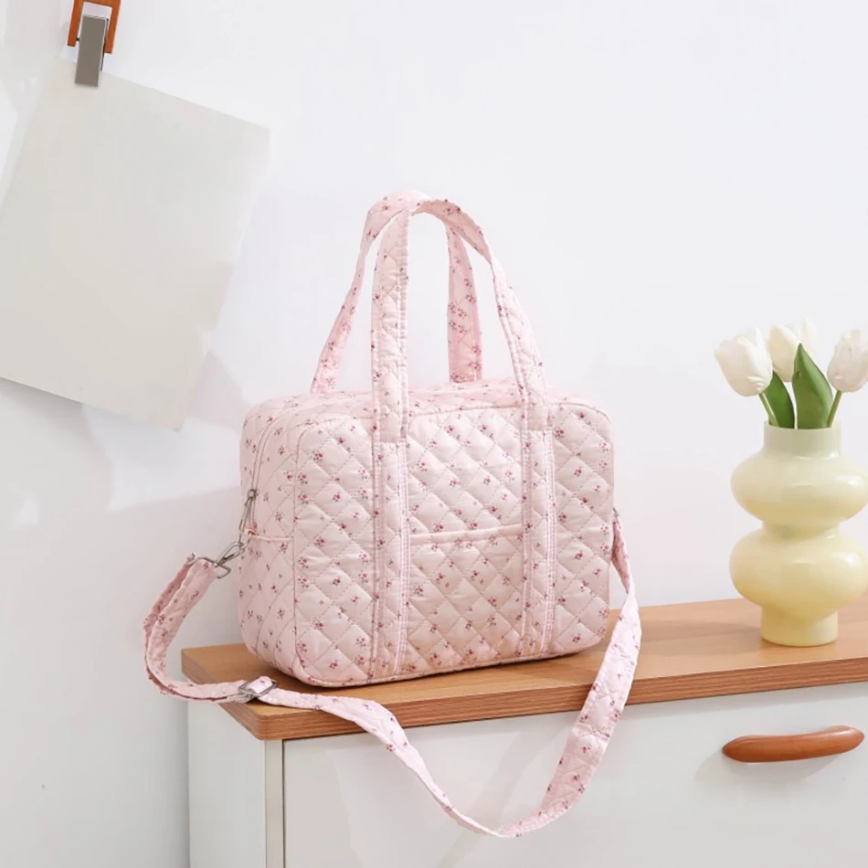 

Children Shopper Totes Kids Boston Bag Women Korean Style Fashion Messenger Bag Pink Floral Handbag Girl Shoulder Crossbody Bags