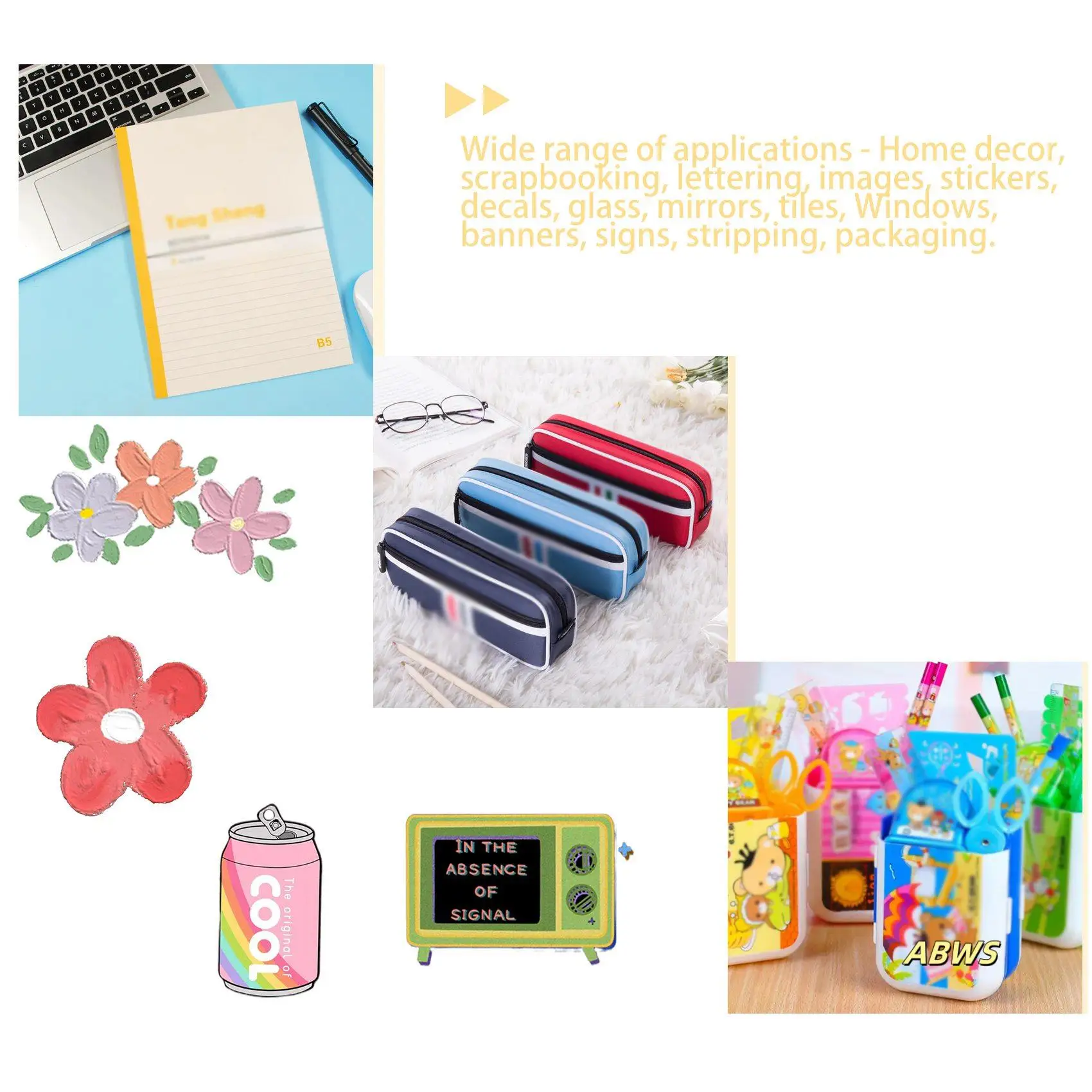 Premium Printable Waterproof Vinyl Sticker Paper For Inkjet And Printer 210X280mm 30 Sheets Matte White Decal Paper