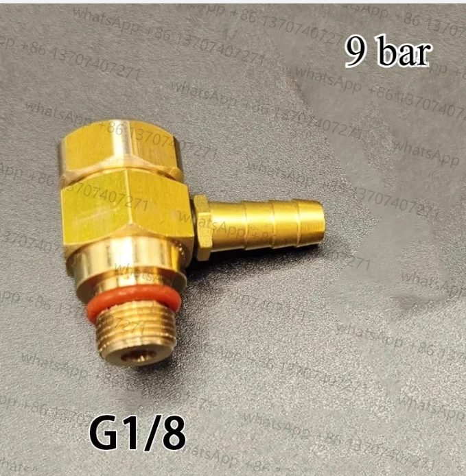 Válvula de seguridad G1/8 '9Bar para cafetera, caldera, generador de vapor, Kit OPV, varias marcas, repuestos para cafetera
