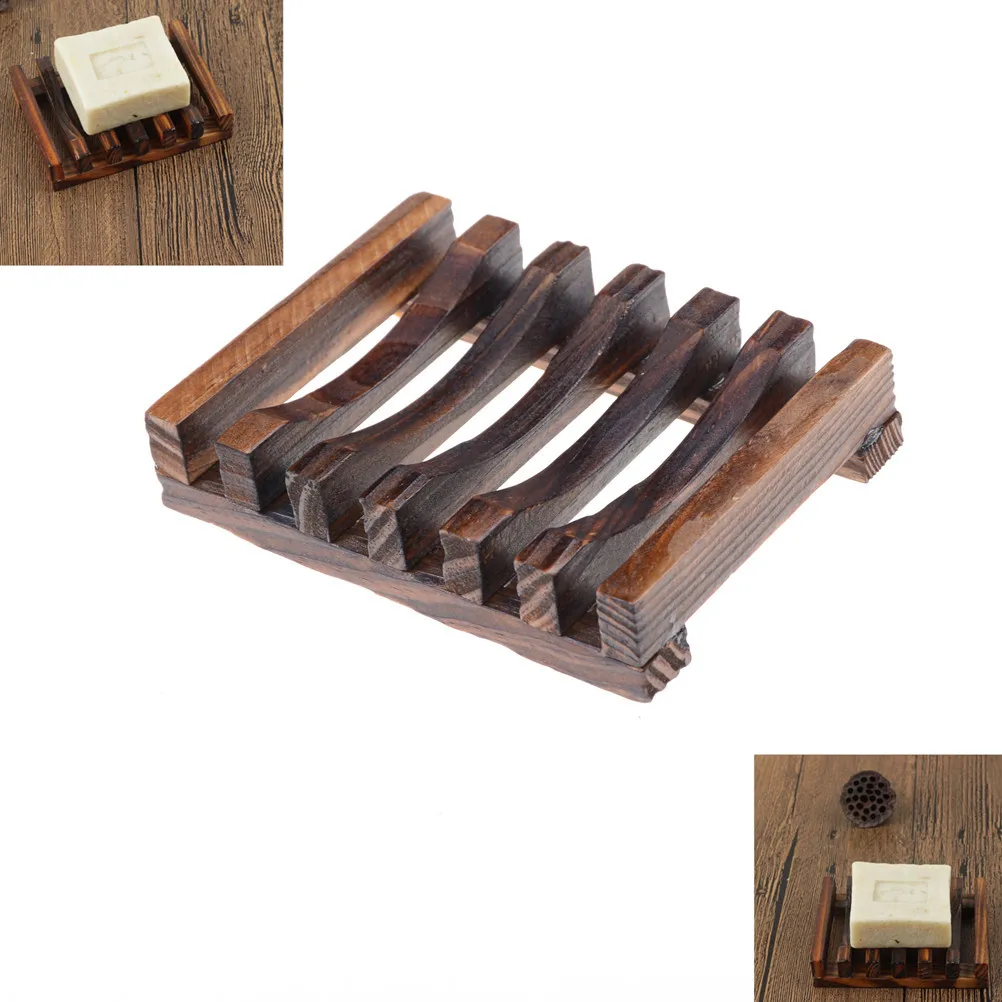 Soap Box Bamboo Wooden Dishes Bath Soap Holder Bamboo Case Tray Wooden Prevent Mildew Drain Box Bathroom Washroom Tools