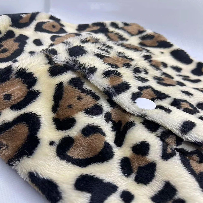 Bearded Dragon Leopard Pattern Carrier Adjustable Coral Fleece Reptile Out Bag Lizard Coat Reptile Small Pet Batwing Accessories