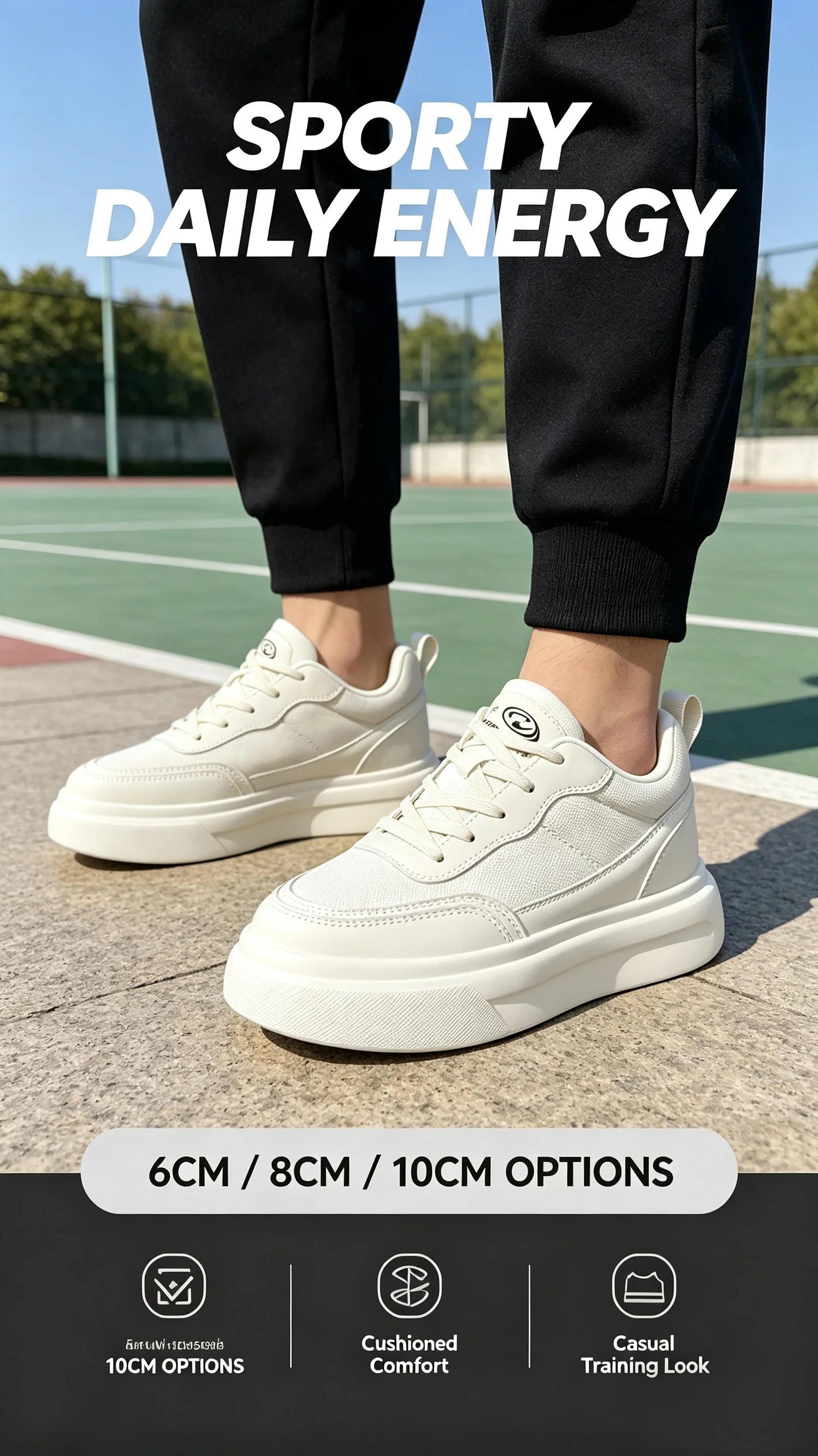 6-10CM Unsichtbare Höhenverlängerung Herren Plateau-Sneaker Schwarz Atmungsaktive Schnürschuhe Casual Höhenerhöhende Skate-Schuhe Alltagsschuhe zum Spazierengehen – Detail 20