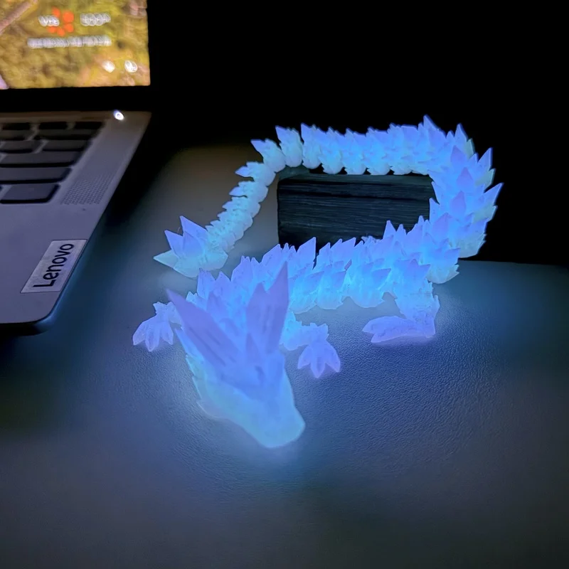 Luminoso 3d stampato Dragon Figures Decor giocattolo per bambini giocattolo drago articolato mobile Multi-snodato per ornamento da tavolo per auto