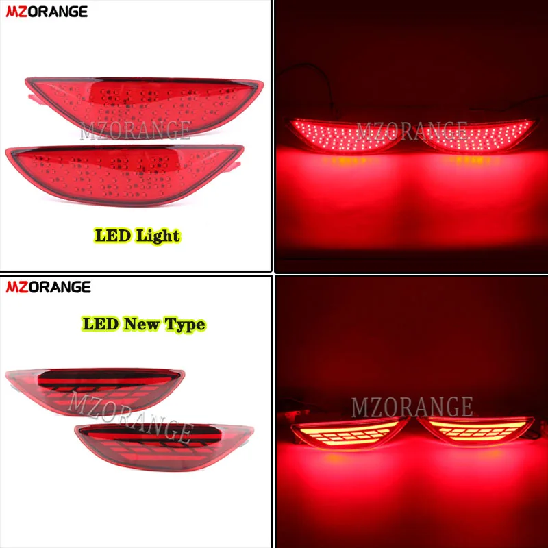 2pcs LED Rear Bumper Light For Hyundai Accent/Verna/Solaris 2008-2015 For Brio Tail Reflector Brake Stop Fog Lamp Car Parts