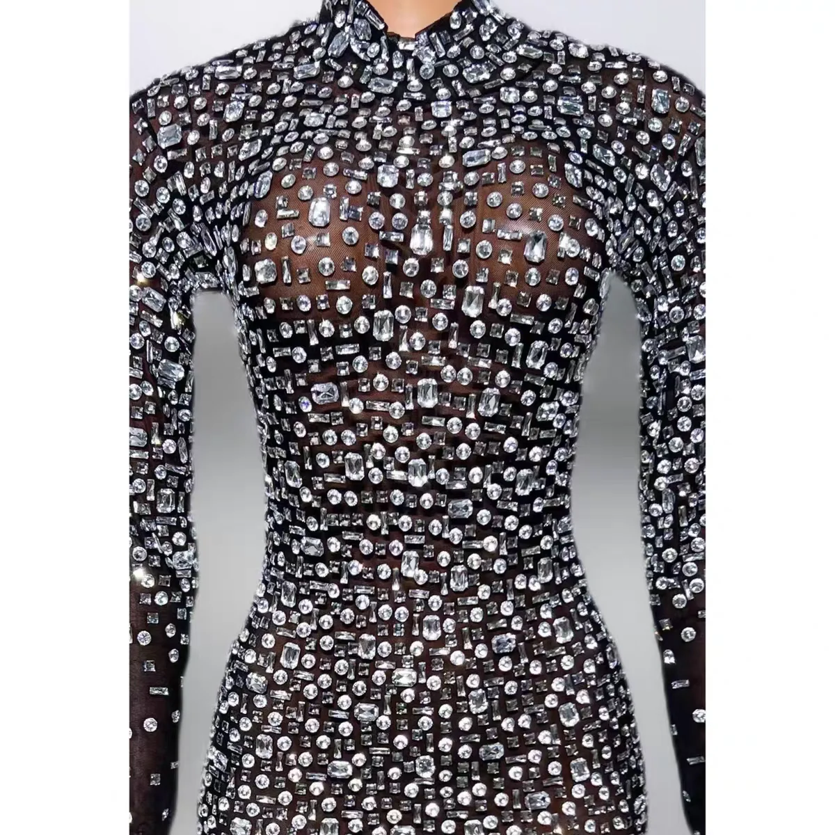 Klub nocny DJ Bar Kobieta Piosenkarka Kostium sceniczny Seksowna pełna perspektywa diamentowa Spódnica biodrowa Spódnica Taniec Zespół Impreza Tematyczna Pokaz