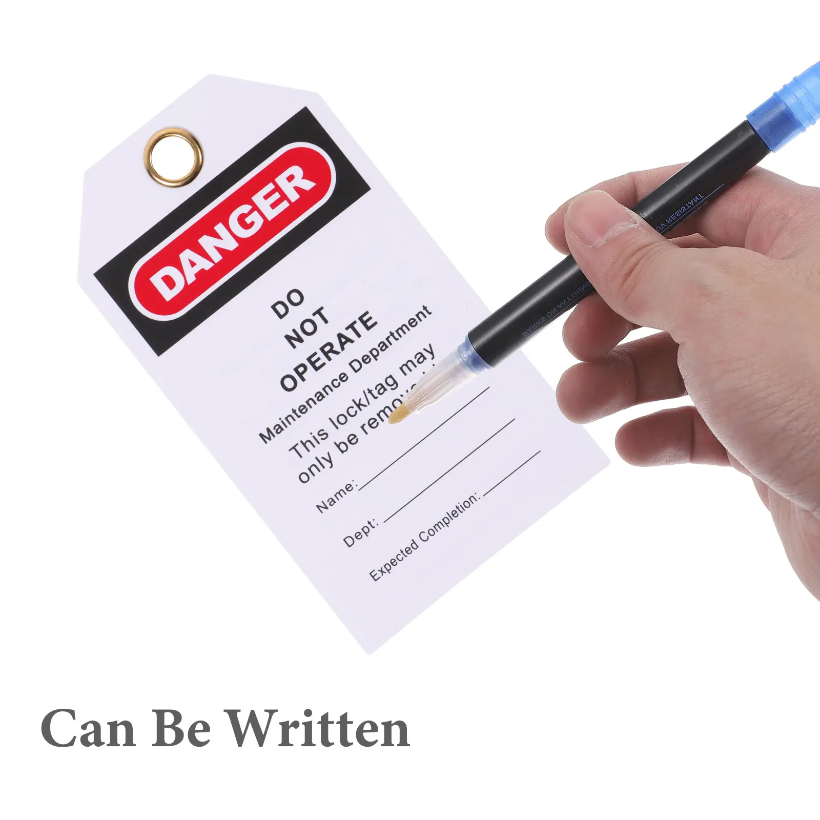 

10pcs Safety Equipment Industrial PVC Metal Danger Safety Tags Traffic Signs Danger Warning Tags Equipment