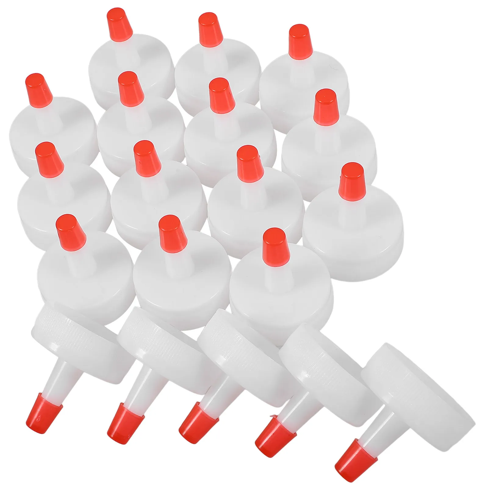 

20Pcs Leak Proof Dispensing Cap White Squeeze Bottle Replacement Caps Upside Down Bottle Dispenser Cap for Sauce Syrup Craft Use