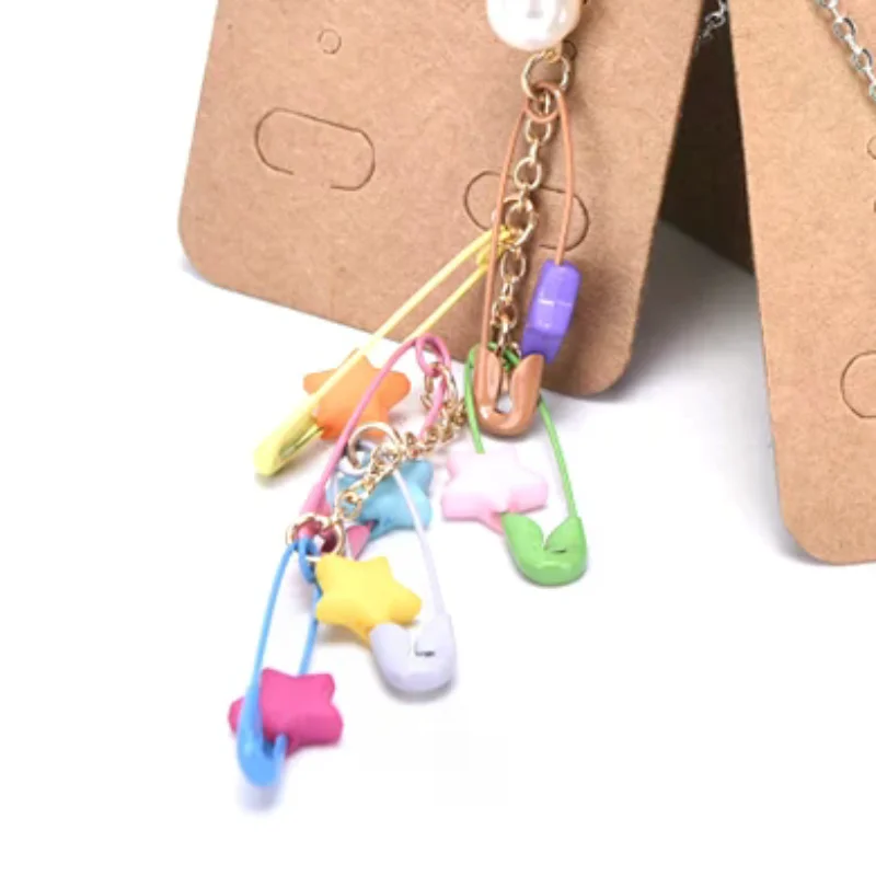 

〔CC〕 | 100 шт. картонных держателей для серег и ожерелий, картонные этикетки для демонстрации ювелирных изделий [88]