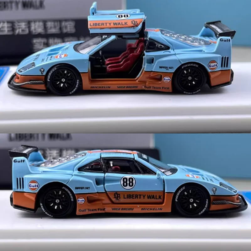 شيطان الملك السيارات 1/64 F40 الخليج مارتيني لعبة معدنيّة سيارة دييكاست نموذج معدني الهدايا