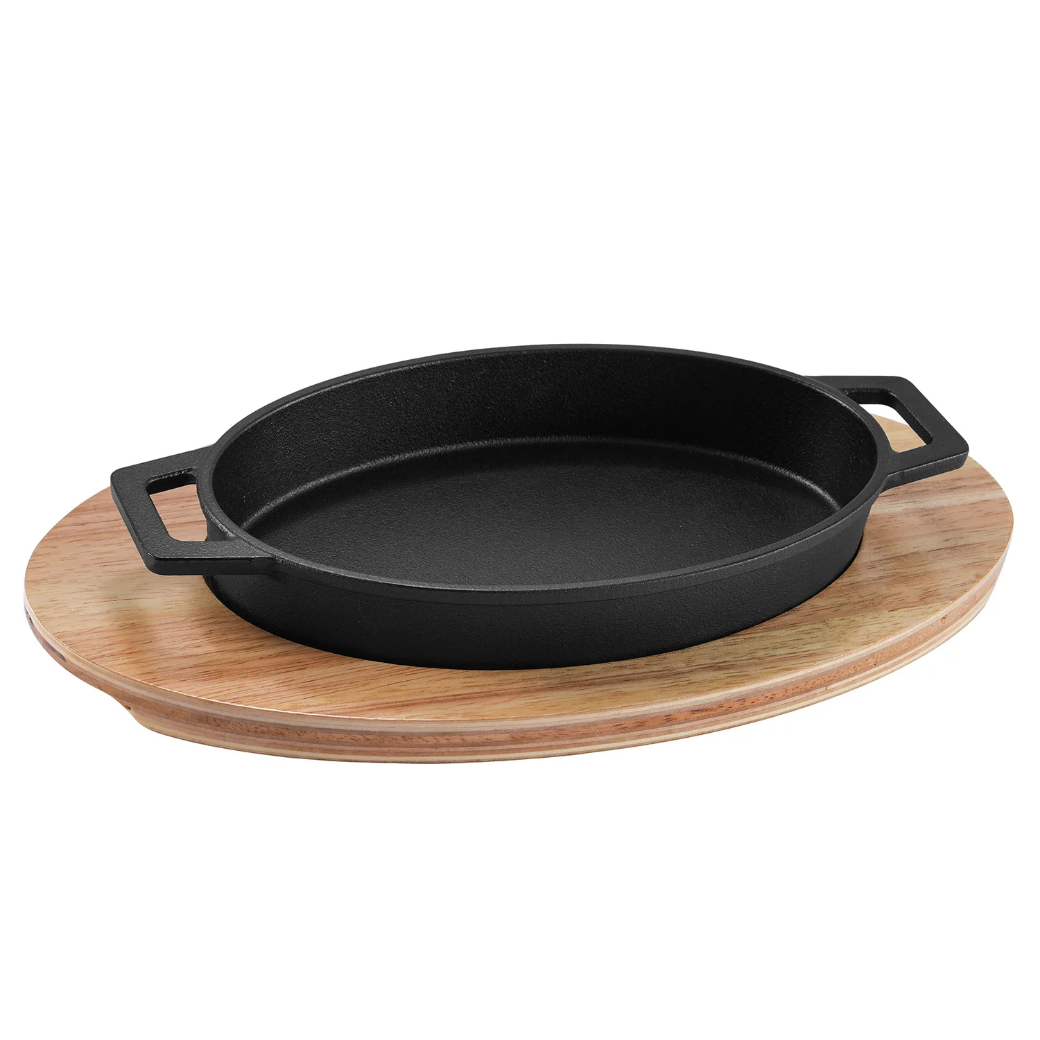 Thickened cast iron Western-style steak Oval frying pan BBQ plate Household and commercial non-stick easy-to-clean gas
