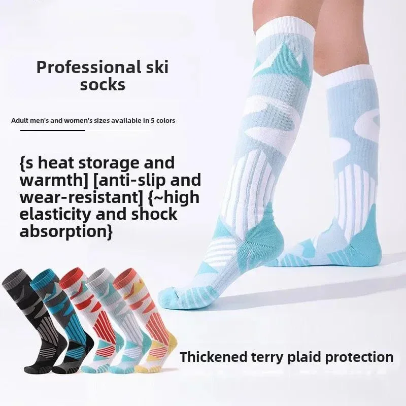 

1Pair Ski Sock Thicker Sports Soft Thicken Cotton Winter Men Women Snowboard Cycling Soccer sock High Elastic Thermal Socks