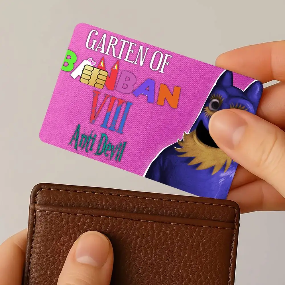 Game G-Garten of B-Banban 8-S Credit Card Stickers Skin For Bank Bus Metro 4PCS Cover Film Gift
