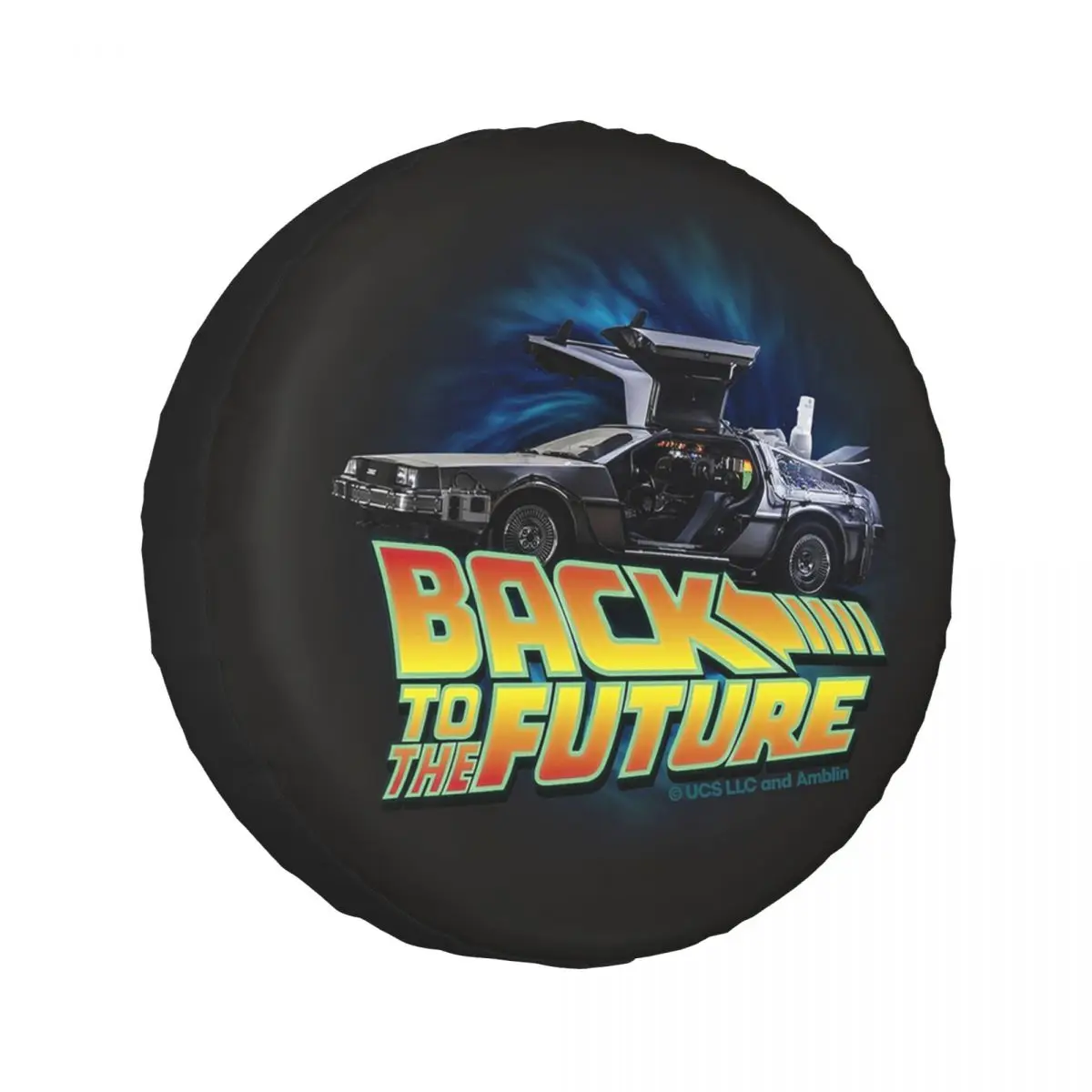 

Custom Back To The Future Movie. Delorean In Time Spare Tire Cover for Jeep SUV RV 4WD Pajero 4x4 Wheel Protector Covers