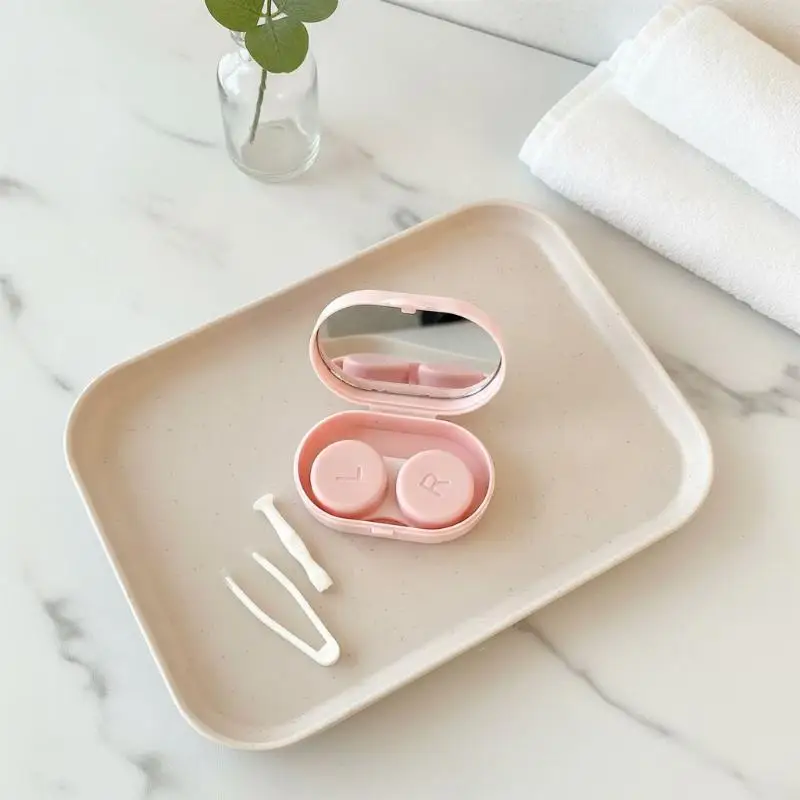 Contact Lens Storage Box Lightweight Polka Dot Contact Lens Case Contact Lens Case Soft-Shell For Daily Home Use Business Trips