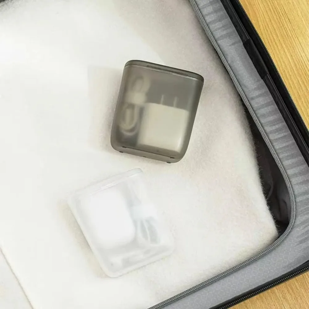 Portable Cable Storage Box Wound Headphone Cable Charger Storage Box Drawer Sorting Boxes with Cover Makeup Lipstick Holder Case image 6