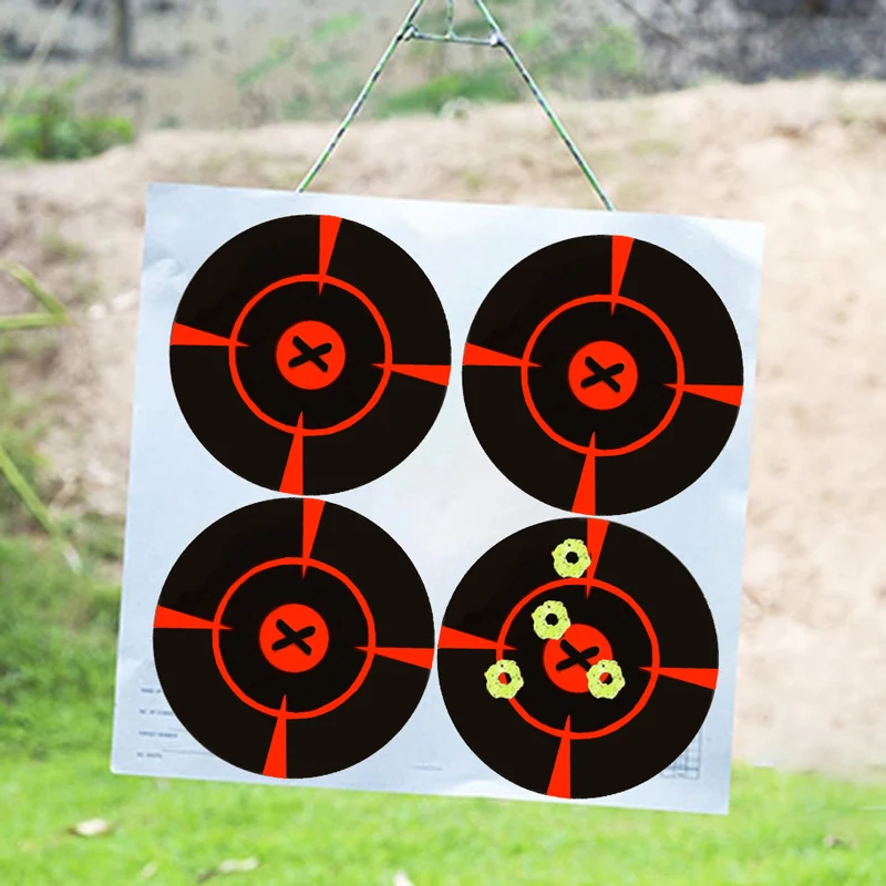 50/100Pcs Splash target paper 1inch Adhesive Shooting Sticker Targets Splatter Splash Amp Shooting Reactive Practice Training