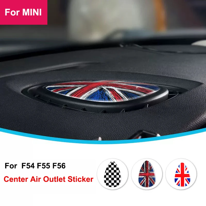 

Union Jack Center Air Outlet 3D Dedicated Cover protect Sticker Decal For M Coope r F 54 F 55 F 56 club Interior Accessories