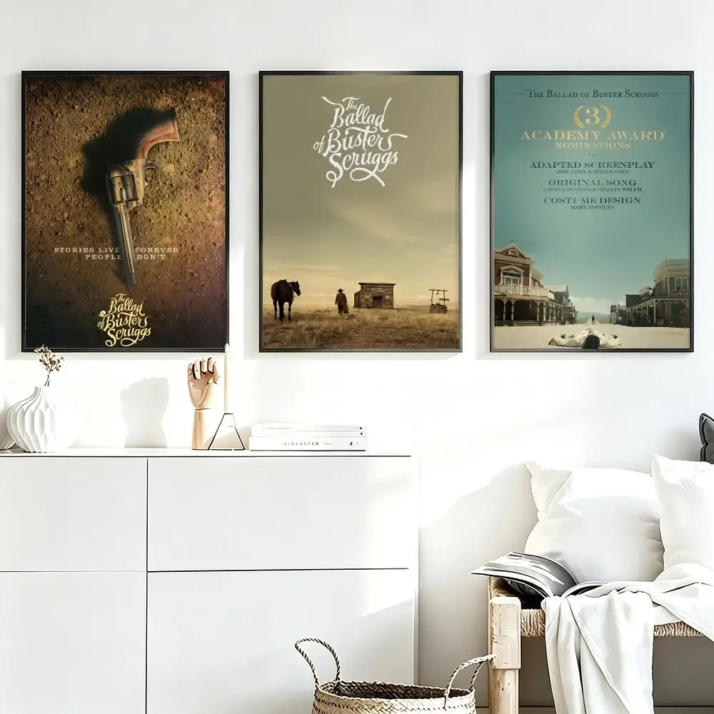 Aesthetic Wall Art Poster Trendy movie The Ballad of Buster Scruggs for Bedroom Dorm Room Home Decor Large Wall Picture Print