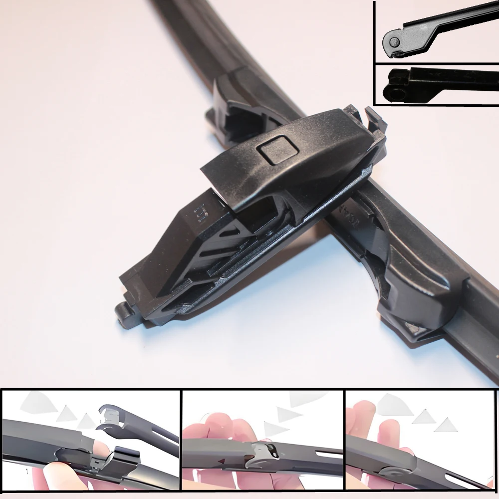 For Audi A8 S8 D3 4E2 4E8 Sedan 2002 2003 2004 2005 2006 2007 2008 2009 2010 Car Brushes Double Rubber Windshield Wiper Blades