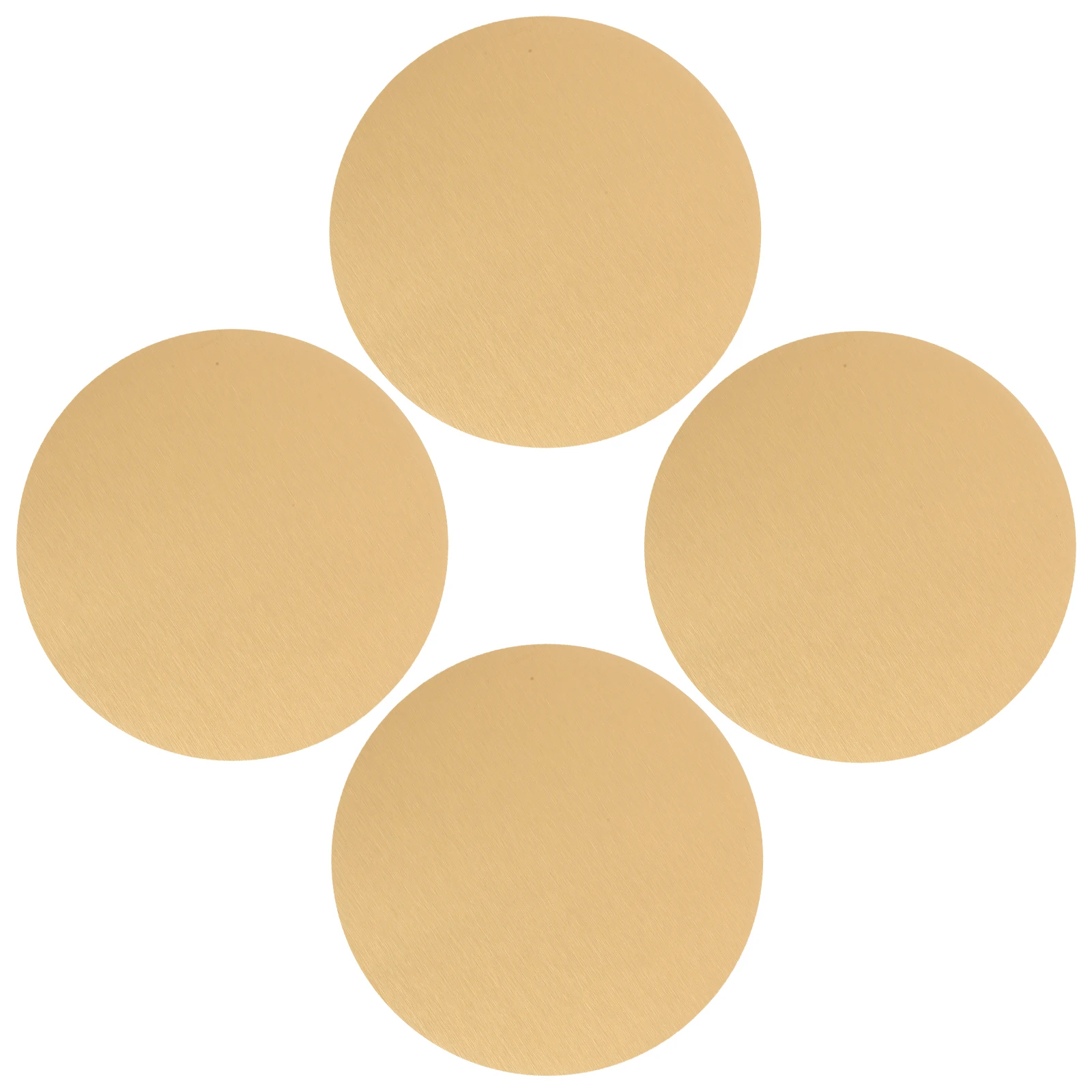 

4pcs Stainless Steel Cup Heat Resistant Drink Coaster Set For Home Office Decorative Tabletop Protection Wear-Resistant