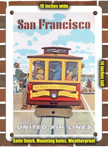 METAL SIGN - 1955 San Francisco Travel - 10x14 Inches