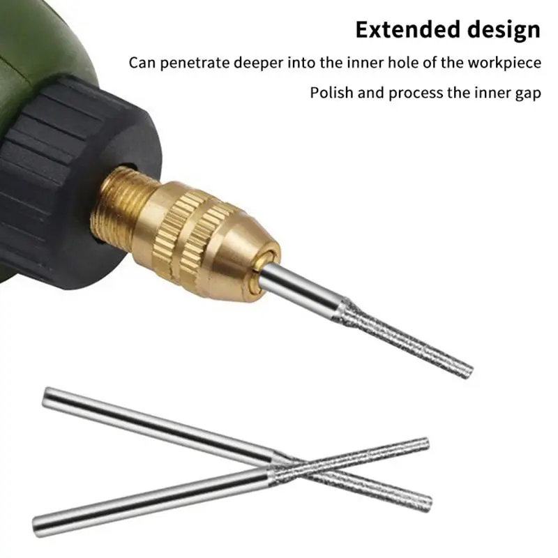 

10Pcs 0.8-2.5mm Coated Drill Bits 2.35mm Shank Glass Jade Amber Jewelry Drill Bits For Drilling Glass Woodworking