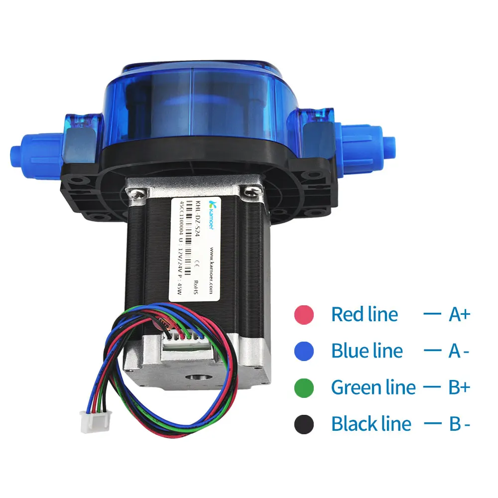 Imagem -03 - Kamoer Alto Fluxo Peristáltico Bomba de Dosagem Khl Faça Você Mesmo Velocidade Ajustável 24v Stepper Motor 350rpm Laboratório Analítico 1800ml por Min