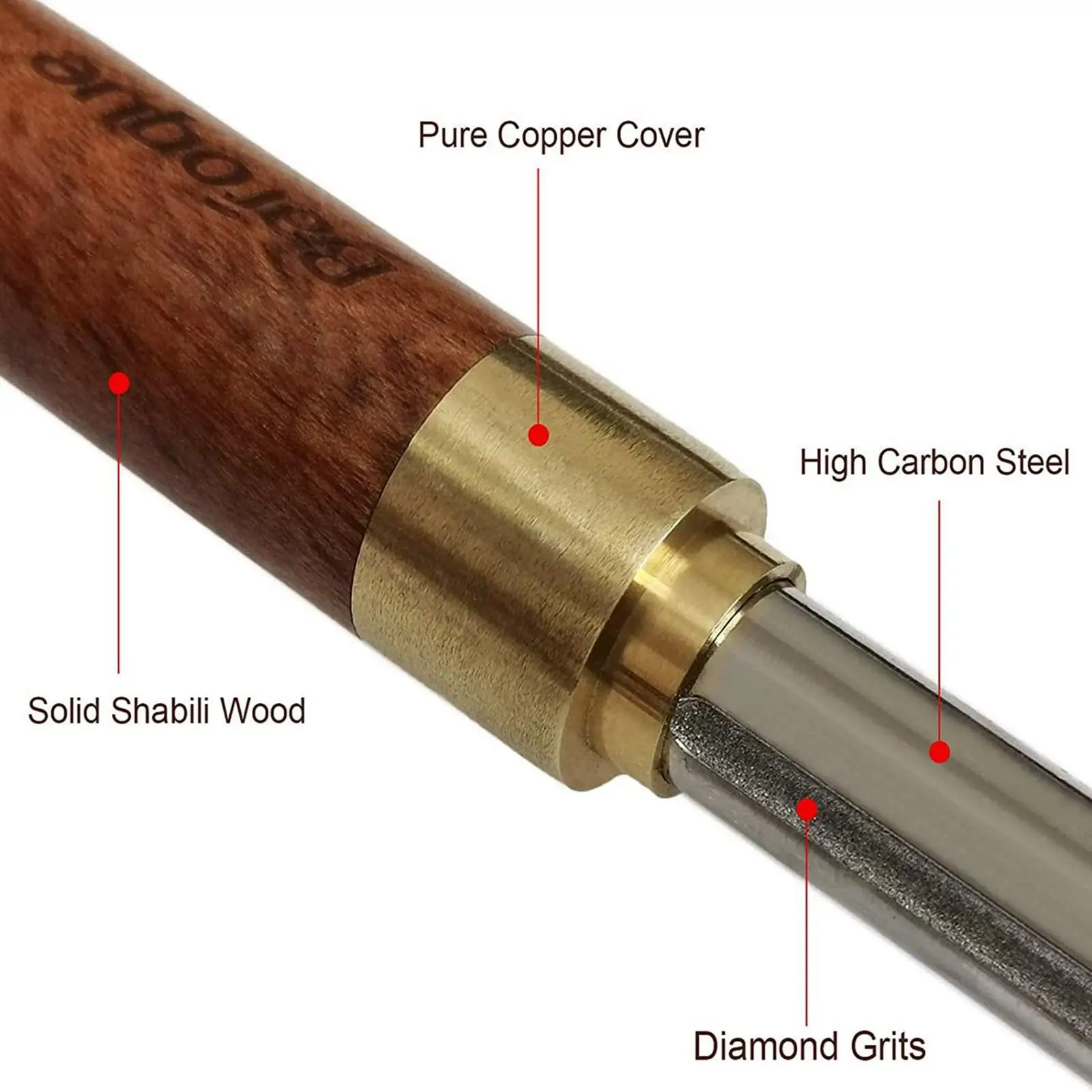 Guitar Fret Crowning Dressing File Wood Handle Full Grit Side Guitar Repairing Guitar Fret End Dressing File for Acoustc Guitar
