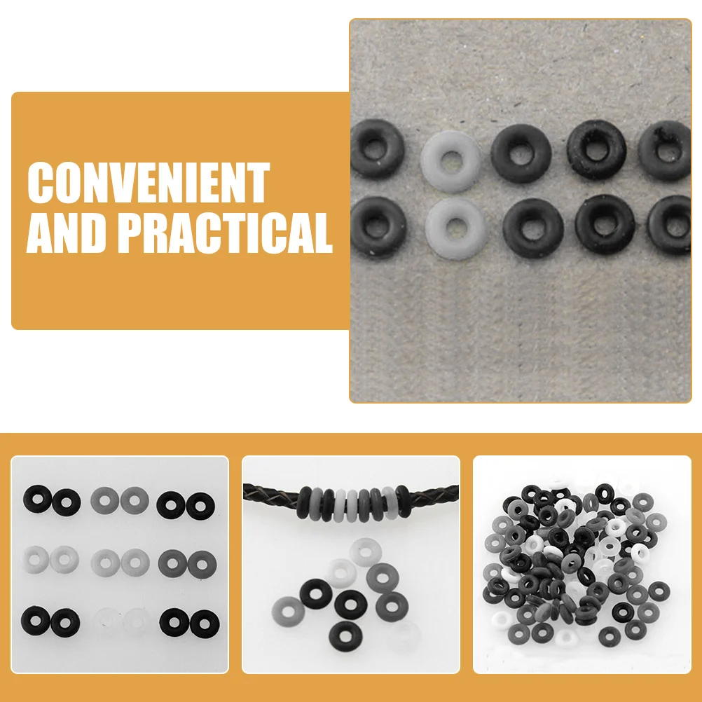 

100Pcs Anti-Slip Rubber Stopper Beads for Jewelry Making Bracelet Necklace Parts DIY Crafts Accessories Stopper Bead