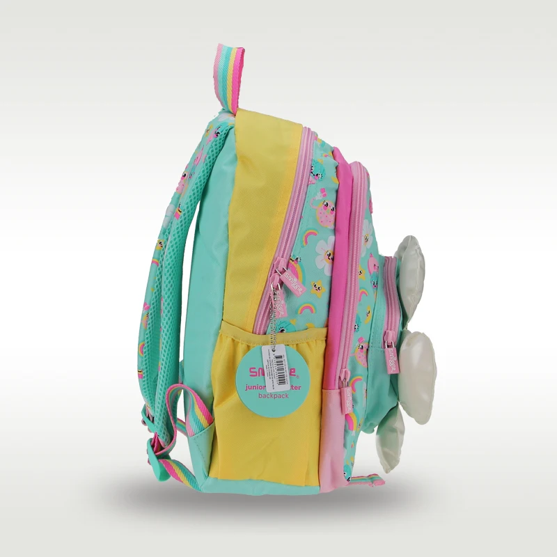 Mochila infantil de ombro girassol, mochila original, smiggle australiano, kawaii, modelagem, meninas, 3-7 anos de idade, 14"