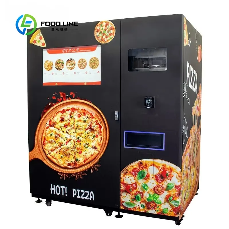 Custom Commercial Pizza Vending Machine Self-Service Fresh Baking Pizza Vending Kiosk with Touch Screen