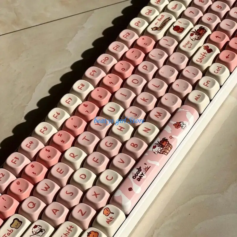 

C7AB 120Keys MOA Profile Fall Puppy Keycap for Mechanical Keyboards PBT Dye Subbed Keycaps for Switches
