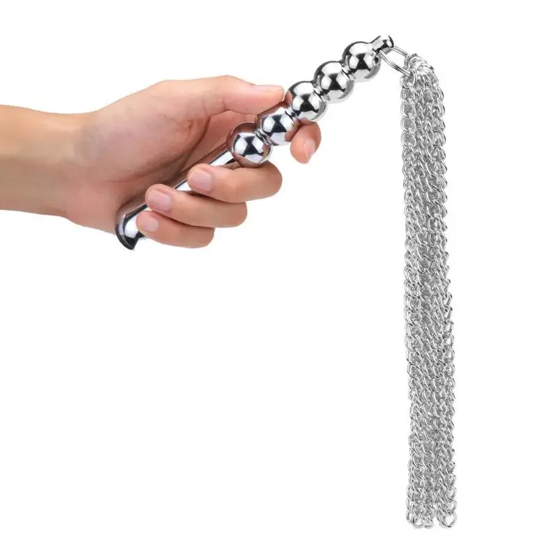 Metalowy uchwyt, bat łańcuchowy, flogger, pałeczka do flirtowania, fantazja, zabawka erotyczna do flirtowania, zabawka erotyczna do seksu analnego, masturbacji, zabawki BDSM dla dorosłych.