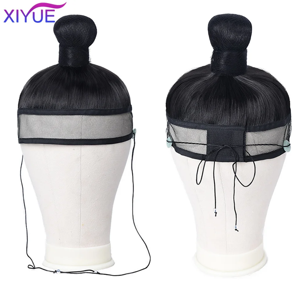 XIYUE Cosplay Headdress Hanfu Hat Black Hanfu Men Warrior Cosplay Hair Products Ming Dynasty Ancient History Ninjas Hair Piece