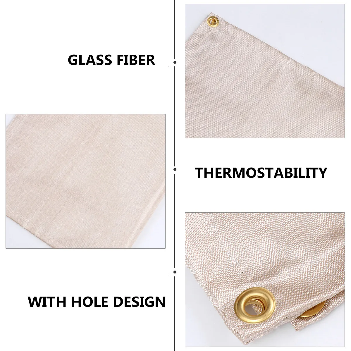 1Pcs Flame Retardant Cloth Fire Resistance Blanket High Temperature Resistant Safety Cover for Outdoor Grill Fireplace Emergency