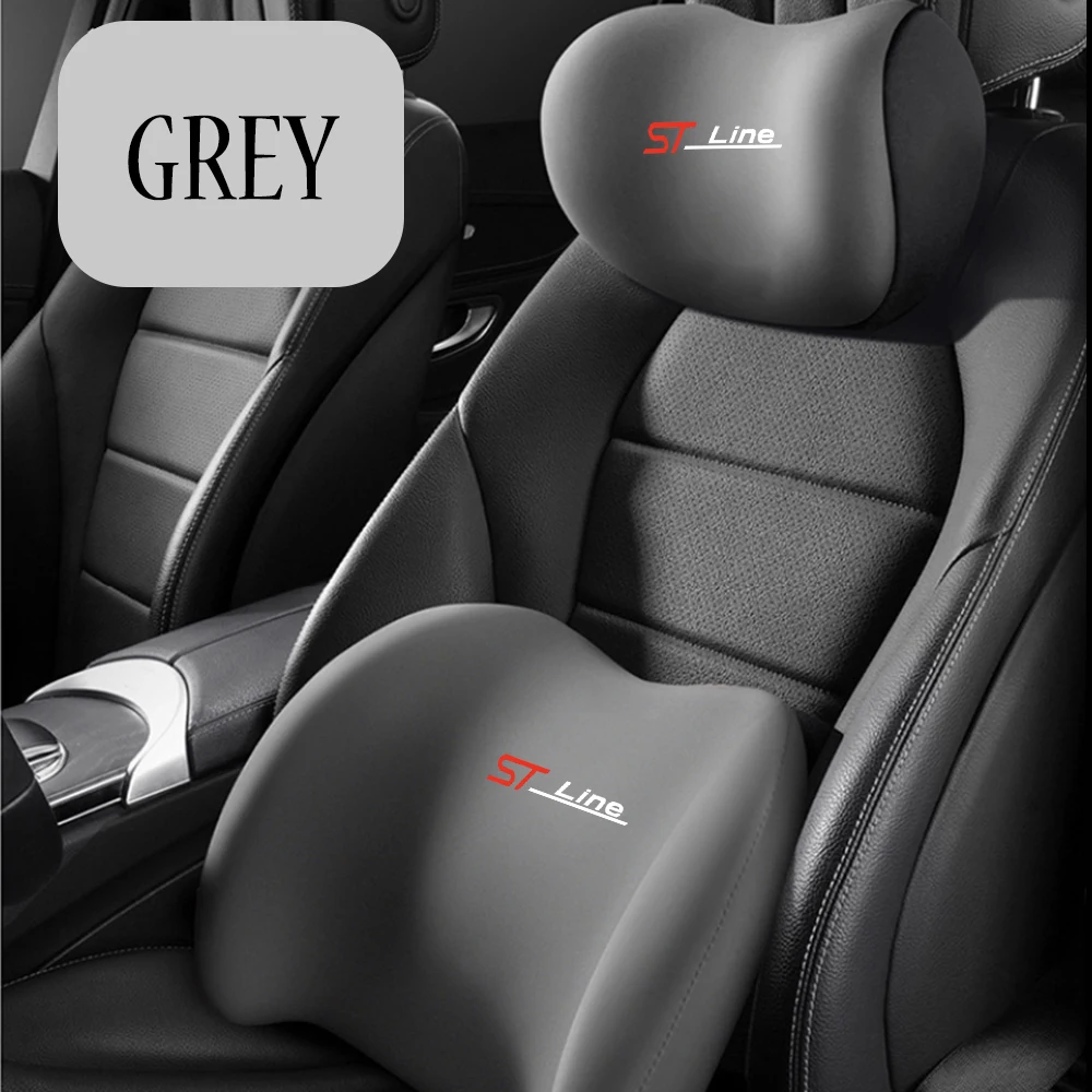 Memory Foam Car Headrest Neck Support Seat Soft Neck Pillow for Ford ST LINE STLINE Focus x 2 3 Kuga FIESTA Mk3 Mk4