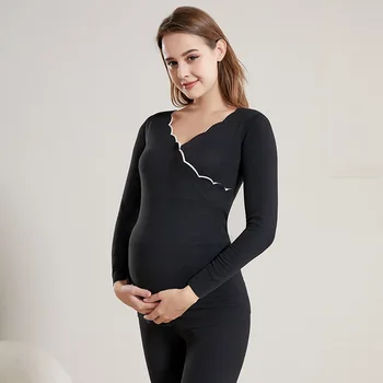 Thermisch Ondergoed Voor Zwangere Vrouwen Set Herfstkleding Herfstbroek Verpleegkunde Postpartum Borstvoeding Beha Cup Zwangerschaps Kleding