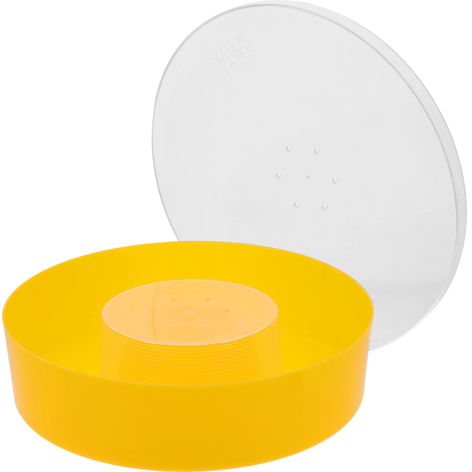 

Round Top Durable Plastic Safe Bees Hive Center Hole Drinking Bowl Beekeeping Tool Round Bee Feeder Pet Supplies Bee Water