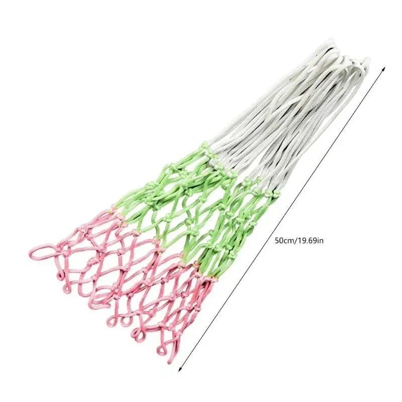 652F Braided Basketball Hoop Net, Indoor & Outdoor Sports Part All Weather Basketball Hoop Meshes Net Replacement