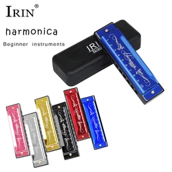 IRIN Harmonica Professional 10 Hole 20 Tone Colorful C Key Harmonica  Mouth Organ Beginner Instruments Kids Teaching Gifts