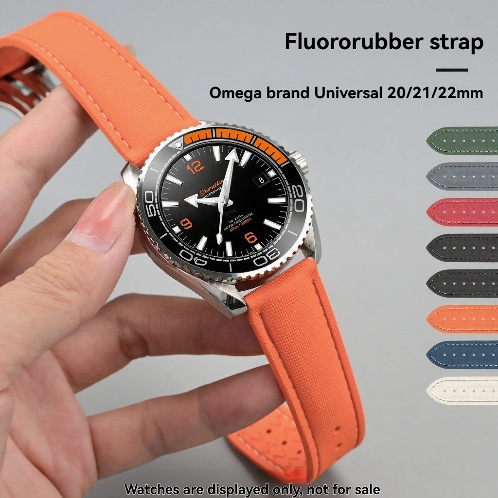 

Для Longines Omega Casio ремешок для часов мужской универсальный размер 20 мм/21 мм/22 мм ремешок из фторкаучука водонепроницаемые быстросъемные аксессуары