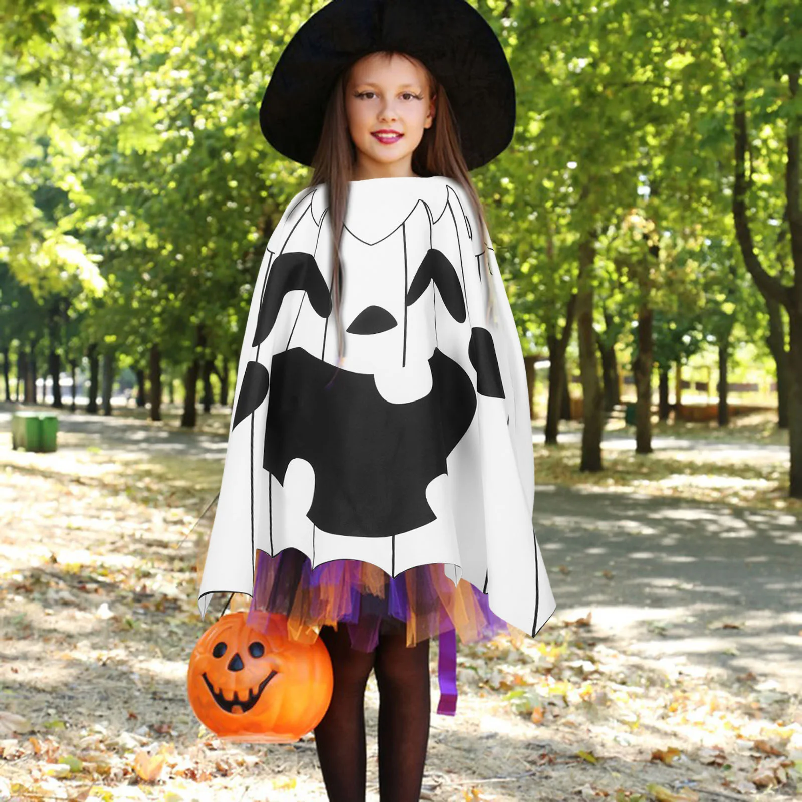 

's Cape Bat Costume Girls Wing Pumpkin Carnival Shawl Toddler Cloak Cloth Halloween Poncho
